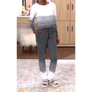 Seed to Style Organic Cotton Pants Loungewear GREY OMBRE, Large